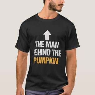 Man Behind The Pumpkin Halloween Pregnancy Announc T-Shirt