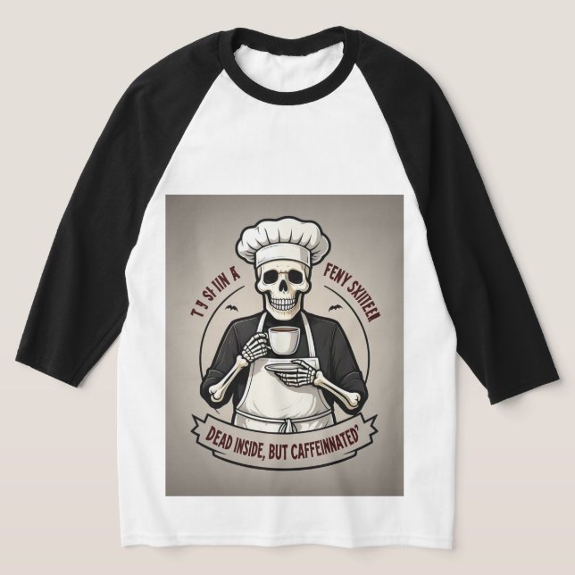 Man Blach and wight Tshart T-Shirt (Laydown)