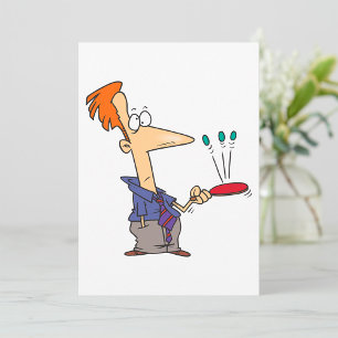 Man Bouncing Balls On A Bat Invitation