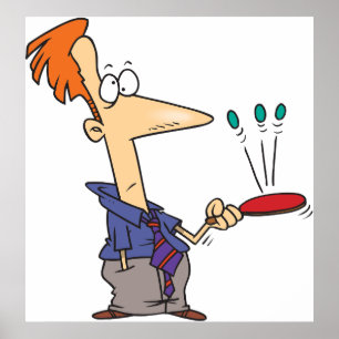 Man Bouncing Balls On A Bat Poster