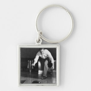 Man Bowling Key Ring