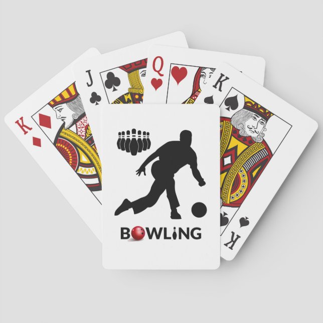 Man Bowling Playing Cards (Back)