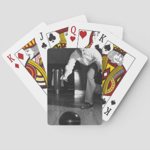 Man Bowling Playing Cards