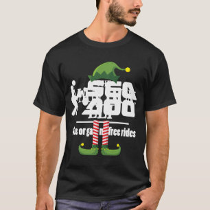 Man Bun Elf Matching Family Group Christmas Party T-Shirt