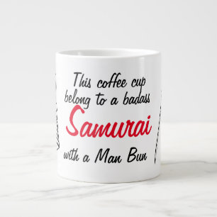 Man Bun Samurai Humour Mug