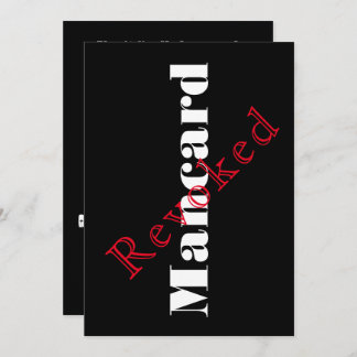 Man card bachelor party invitation,