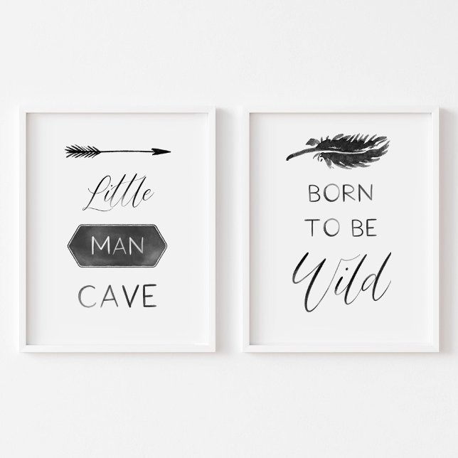 Man cave born to be wild black nursery poster (Creator Uploaded)