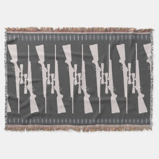 Man Cave Gun Rug Throw Blanket