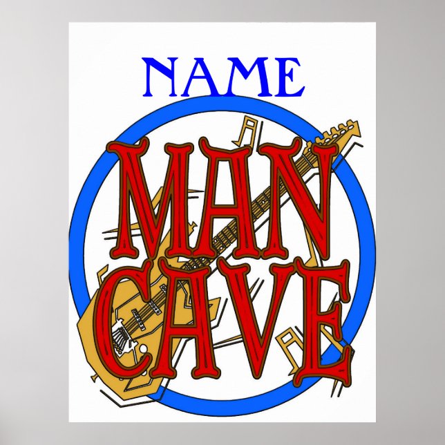 Man Cave, NAME add text Poster (Front)
