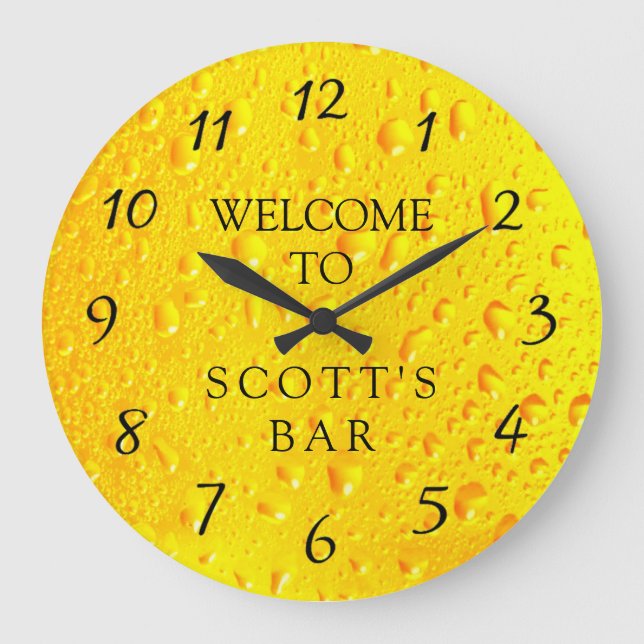 Man Cave or Bar Business Owner Clock (Front)