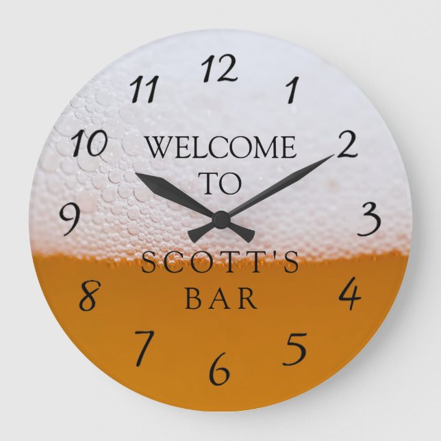 Man Cave or Bar Business Owner Clock (Front)