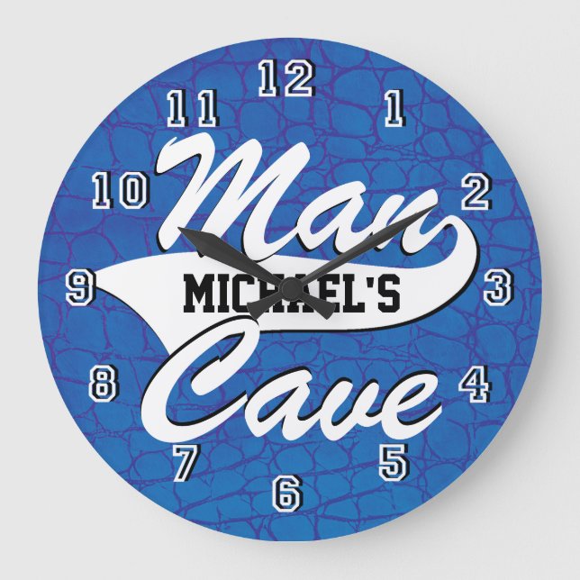 Man Cave Personalise Large Clock (Front)