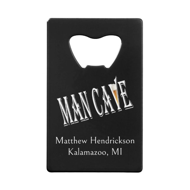 Man Cave Personalised Bottle Opener (Front)