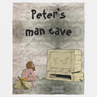 Man Cave Personalized Fleece Blanket