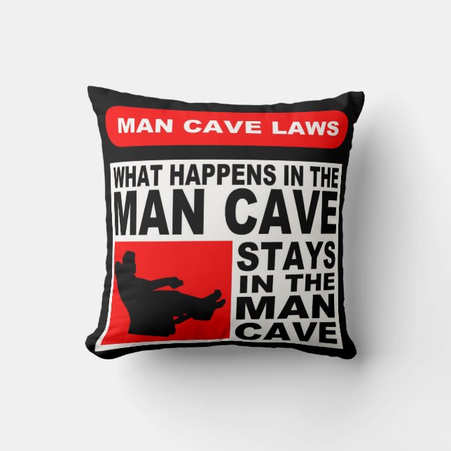 Man Cave Rules Cushion (Front)