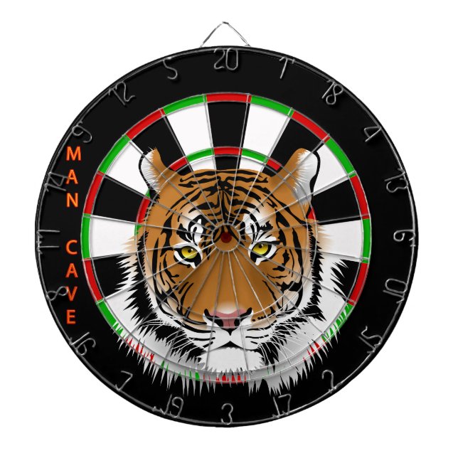 Man cave with a Tiger Dartboard (Front)