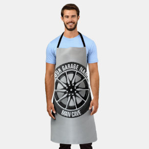 Man Cave Your Garage Tire Wheel Custom Name Apron