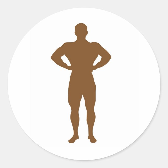 Man Classic Round Sticker (Front)