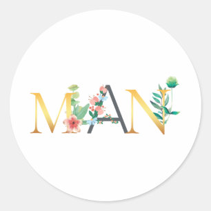 Man Classic Round Sticker