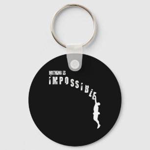 Man Climbing A Mountain Nothing Is Impossible Gift Key Ring