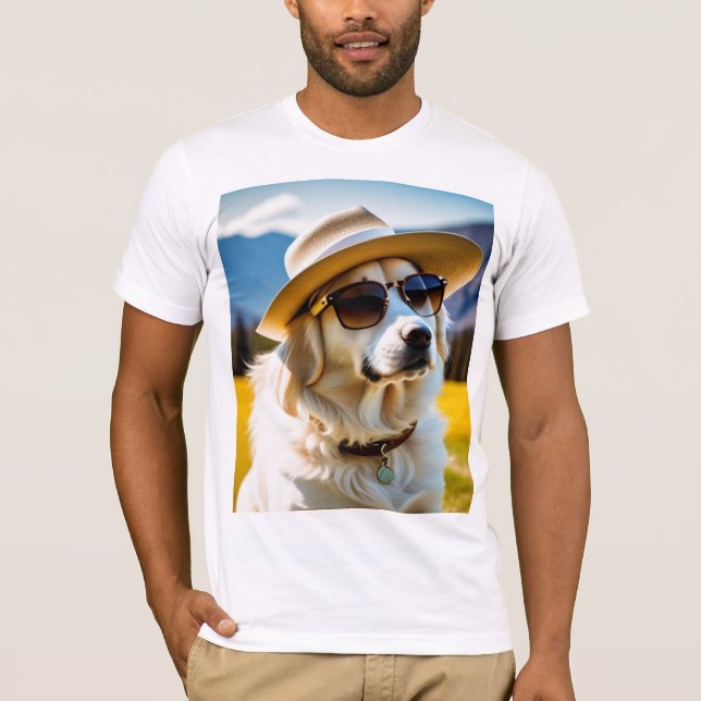 Man Clothing, cute dog T-shirt (Front)