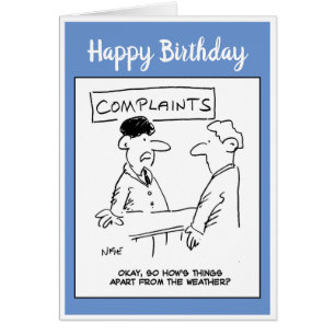 Man Complains About the Weather at Complaints Desk