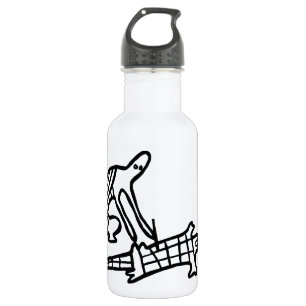 Man & Crocodile, Australian drawing(Aborigine) 532 Ml Water Bottle