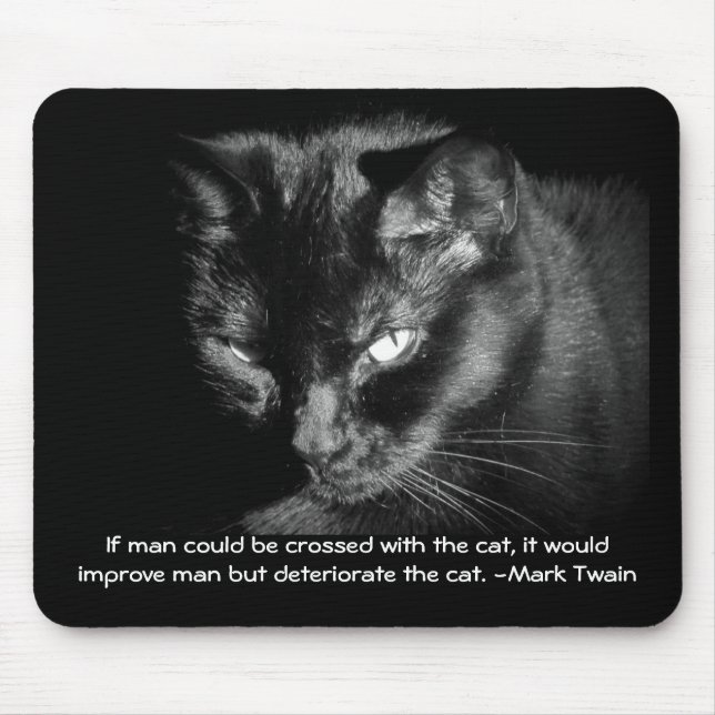 Man crossed with cat? Mark Twain Mouse Pad (Front)