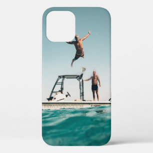 Man diving on pool iPhone 12 case
