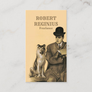 Man Dog Vintage Business Card