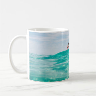 Man doing surfing coffee mug