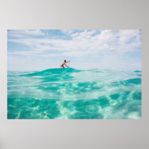 Man doing surfing poster