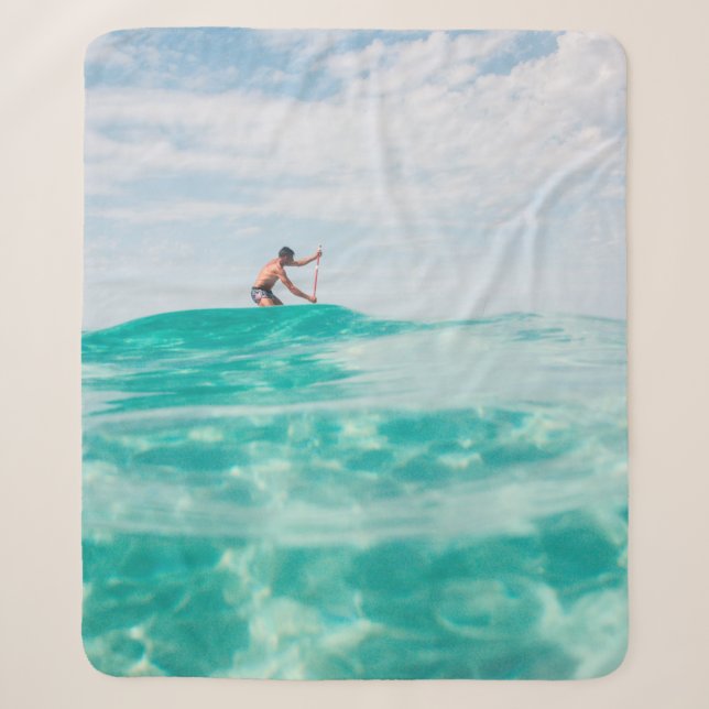 Man doing surfing sherpa blanket (Front)