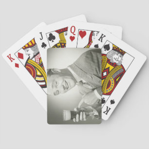 Man Drinking Playing Cards