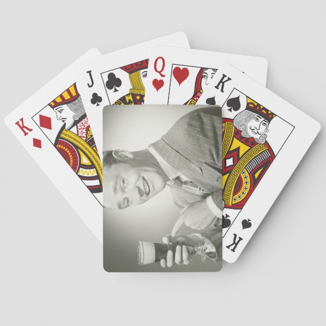 Man Drinking Playing Cards (Back)