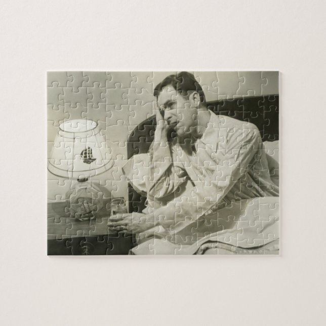 Man Drinking Water Jigsaw Puzzle (Horizontal)