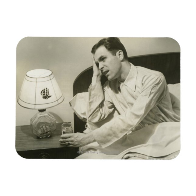 Man Drinking Water Magnet (Horizontal)