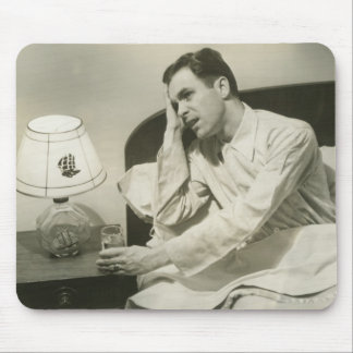 Man Drinking Water Mouse Pad