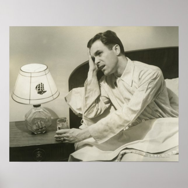 Man Drinking Water Poster (Front)