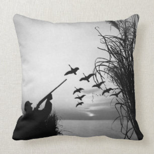Man Duck Hunting Cushion