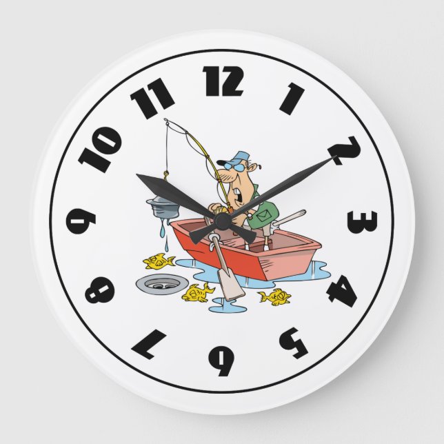 Man Fishing Clock (Front)