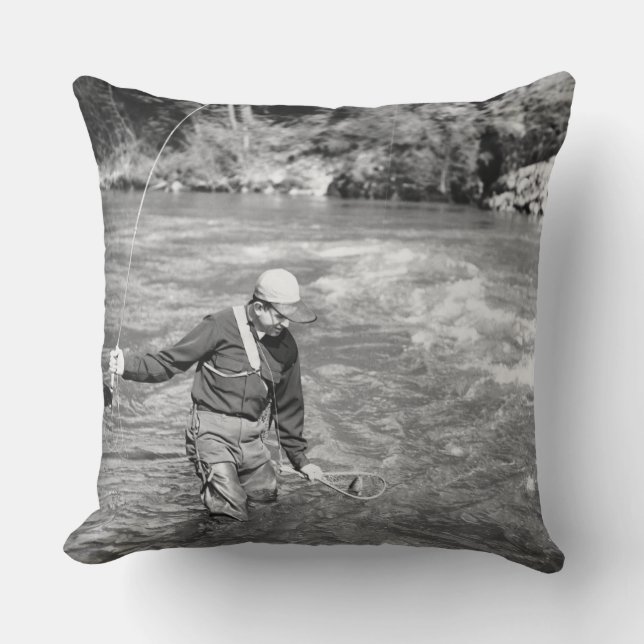 Man Fishing Cushion (Front)