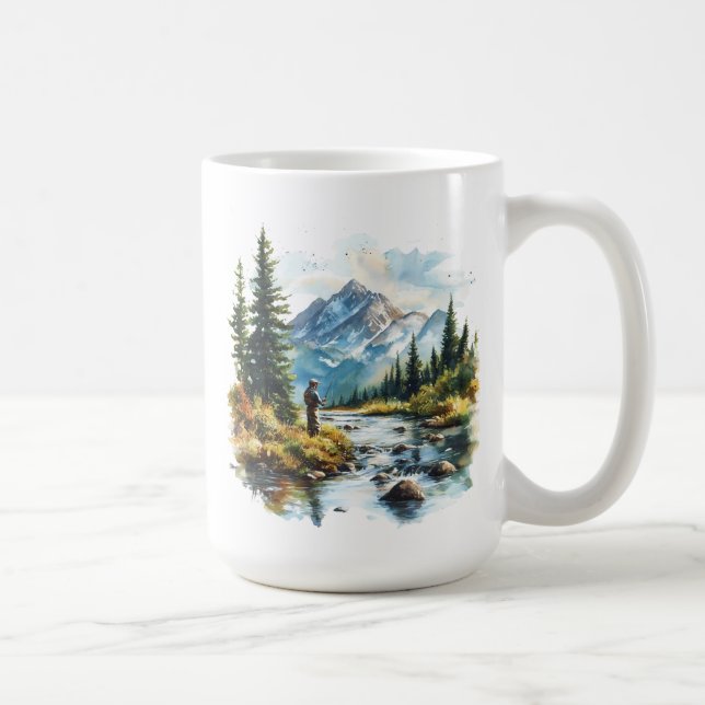 Man Fishing Mug (Right)