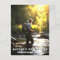 *~* Man Fishing Stream AP49 River Stream