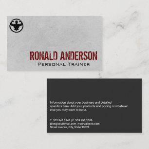 Man Flexing Both Arms Fitness Business Card