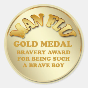 Man Flu Classic Round Sticker