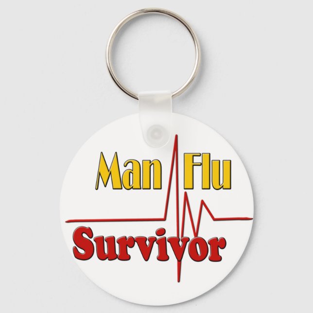 Man Flu Survivor Theme Key Ring (Front)