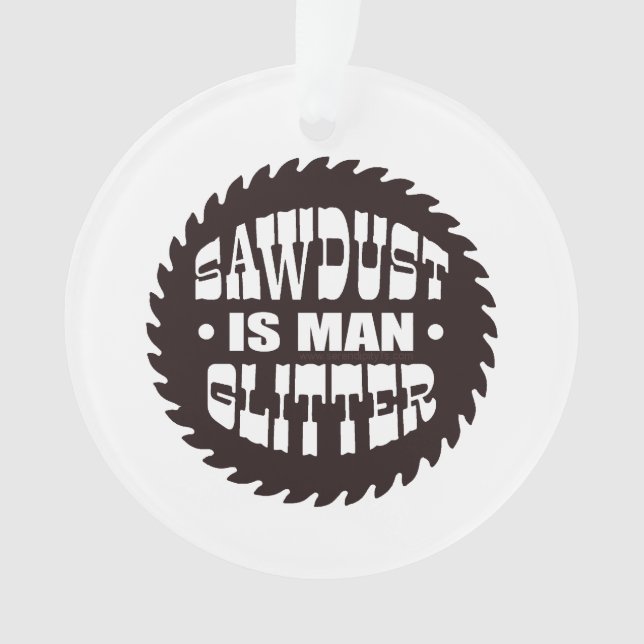 Man Glitter Ornament (Front)