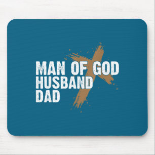 Man God Husband Dad Religious Illustration Mouse Pad