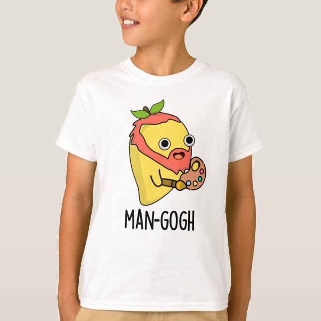 Man-gogh Funny Artist Mango Pun T-Shirt (Front)